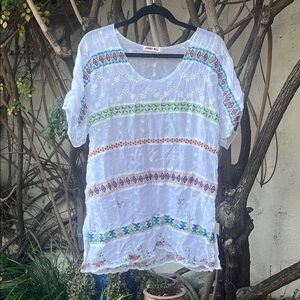 Embroidered White Top